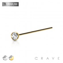 IMPLANT GRADE TITANIUM NOSE FISHTAIL WITH LOOKLIKE PRESS FIT GEM